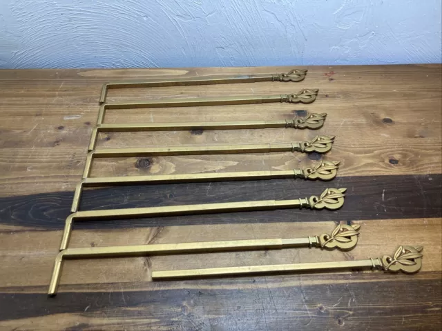Vintage 7 Victorian Swing Arm Extend Drapery Curtain Rods NO Brackets