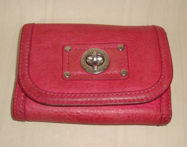 Marc Jacobs Turnlock Pink Tri fold Wallet