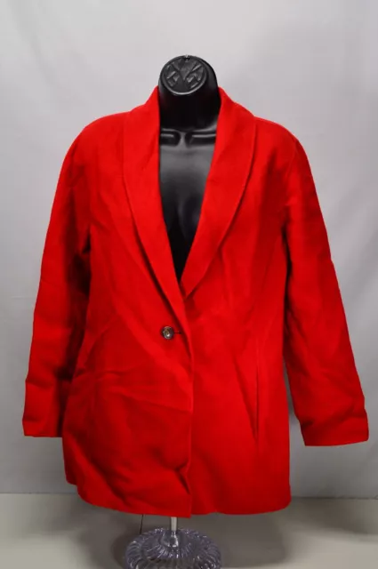 NWT Talbots Double Faced Wool Blend Red Blazer Size  8