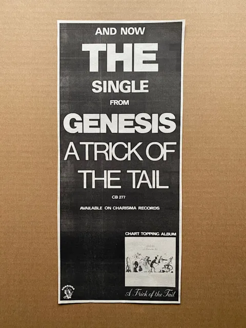 GENESIS A TRICK OF THE TAIL MEMORABILIA original music press advert from 1976 -