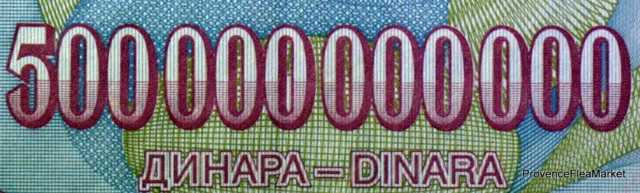 YOUGOSLAVIE billet circule 500 MILLIARDS de DINARS Pick137   1993 2