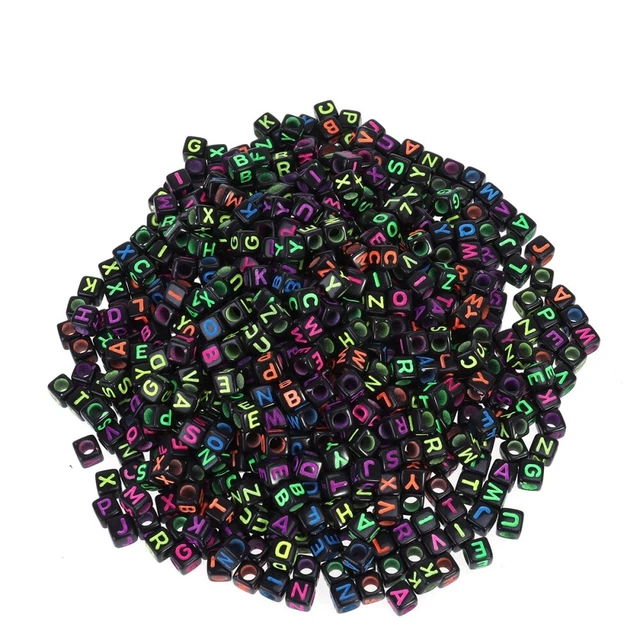 Perles Alphabet 400 Pièces - Lettres A à Z Colorées, Pour DIY Collier, Bracelet, Pendentif, Taille ~12.5x9mm - 2