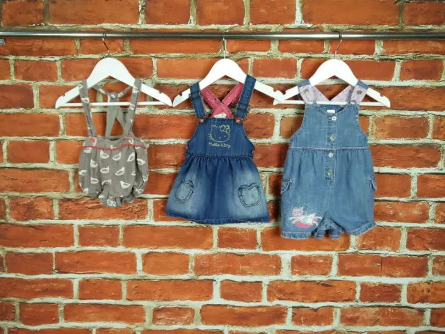 Baby Girls Bundle Age 0-3 Months Next H&M Boden Pinafore Dress Romper Denim 62Cm
