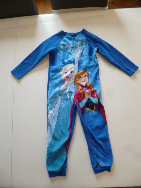 Combinaison Polaire Pyjama Fille La Reine Des Neiges 4/5 Ans