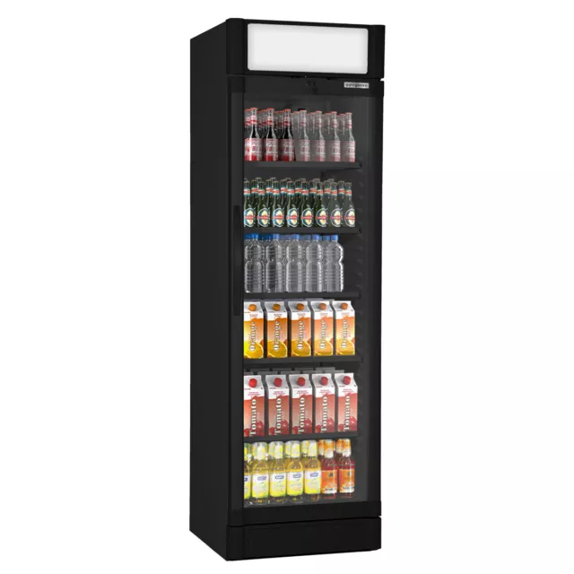 Getränkekühlschrank - 347 Liter - 1 Glastür & Werbedisplay | GGM Gastro