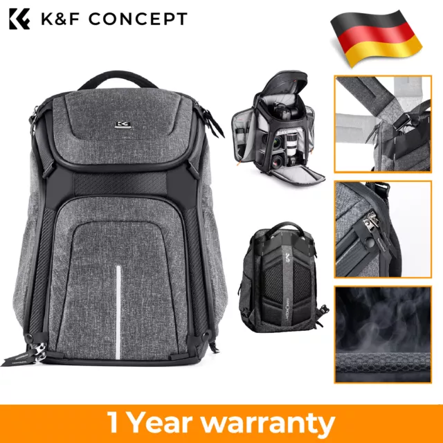 K&F Concept Alpha Pro Kamera-Rucksack Wasserdicht Tragbar Fotorucksack for DSLR