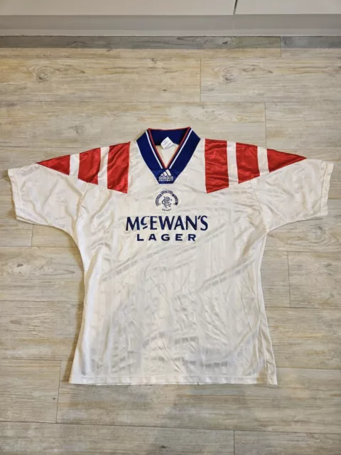 Glasgow Rangers Vintage Football Shirt Early 90's Adidas L