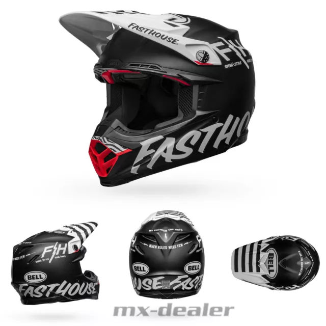 BELL Moto-9s Flex Fasthouse Crew MX Enduro Casque Cross Noir