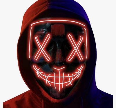 LED Illumina la Maschere,per Halloween Cosplay Feste del Partito Halloween Costume Cranio Luminoso Maschera Piena Maschera BESTZY Halloween la Maschere 