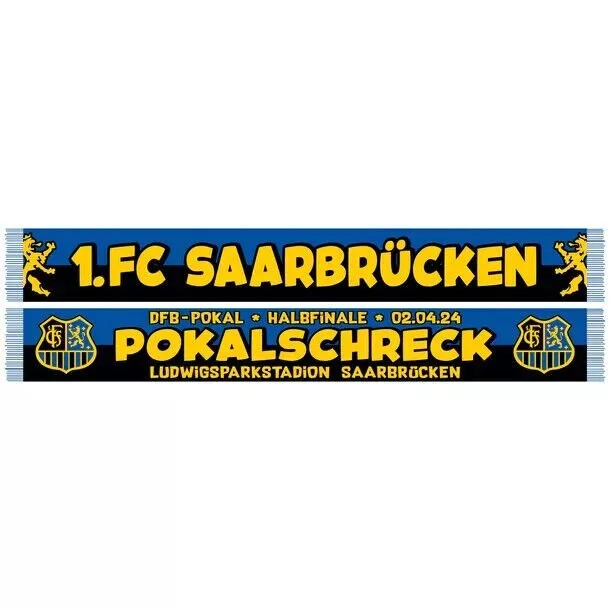 Schal POKALSCHRECK 1.FC Saarbrücken - Kaiserslautern DFB Pokal Halbfinale 2.4.24