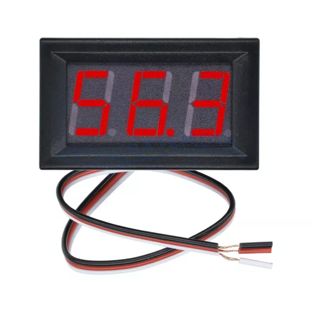 1-10pcs Mini Red LED Panel Volt Meter 3-Bit Digital Voltmeter DC 0V to 99.9V Red