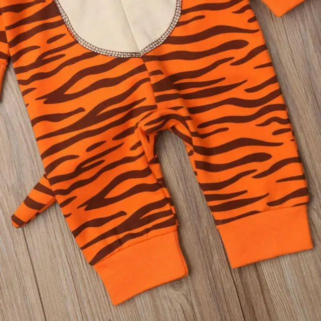 Tuta tutina con cappuccio con cappuccio neonato bambino bambina bambini tigre abiti 2