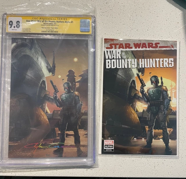 Star Wars War Of The Bounty Hunters Alpha 1 Clayton Crain Virgin CGC 9.8 Signed