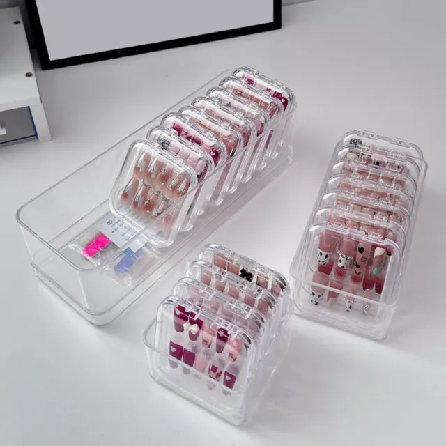 Fake Nail Tips Storage Box Artificial Nails Organizer Container Display For Case