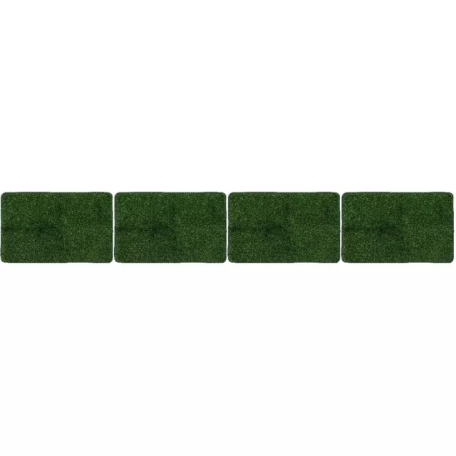 4 Count Vivid Fake Grass Cage Pet Pee Mat Delicate Pad Decorative Playing