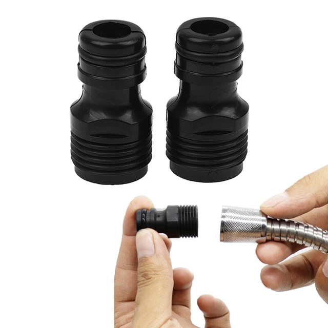 2PC 1/2" BSP Threaded Tap Adaptor Garden Water Hose Quick Pipe Connector Fitt W1