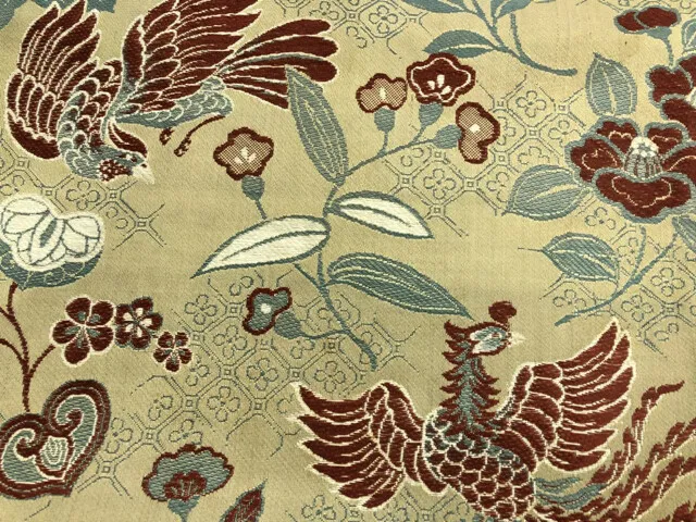 6550376: Japanese Kimono / Antique Nagoya Obi / Woven Phoenix & Flower