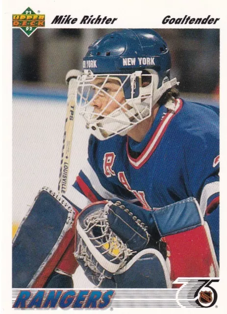 1991-92 Upper Deck #175 Mike Richter New York Rangers