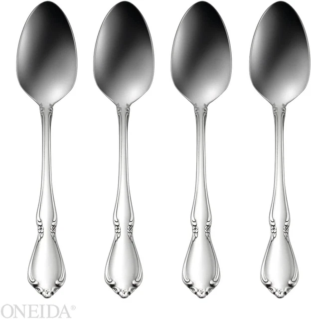 SET OF FOUR - Stainless Steel Flatware SATINIQUE Teaspoons NEW