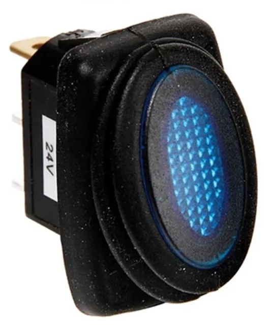 Micro Interruttore Impermeabile con Spia a Led BLU  12/24V 10A per Auto C45534