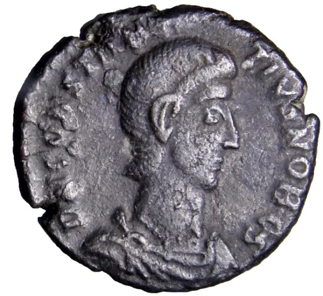 CERTIFIED Authentic Ancient Roman Coin EF SILVERING Constantius Gallus 16mm Nice