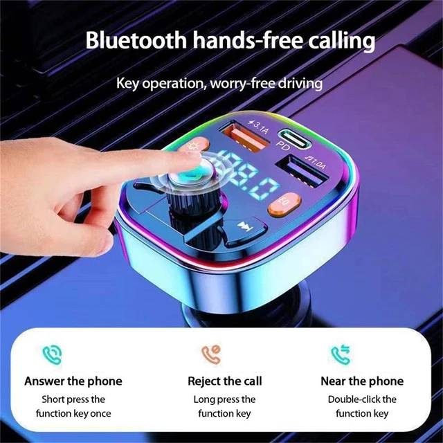 Ricevitore audio caricatore rapido lettore MP3 Bluetooth 5.0 trasmettitore FM
