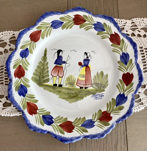 Assiette Dinette Ancienne Henriot Quimper - Faïence - Jouet Poupée Jumeau