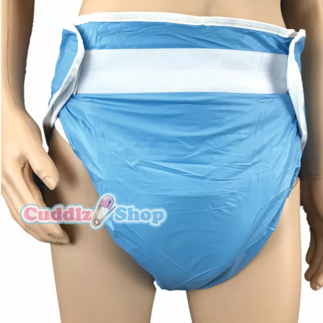 Cuddlz Blue Front Fastening All In One Nappy Padded Adult Incontinence Diaper