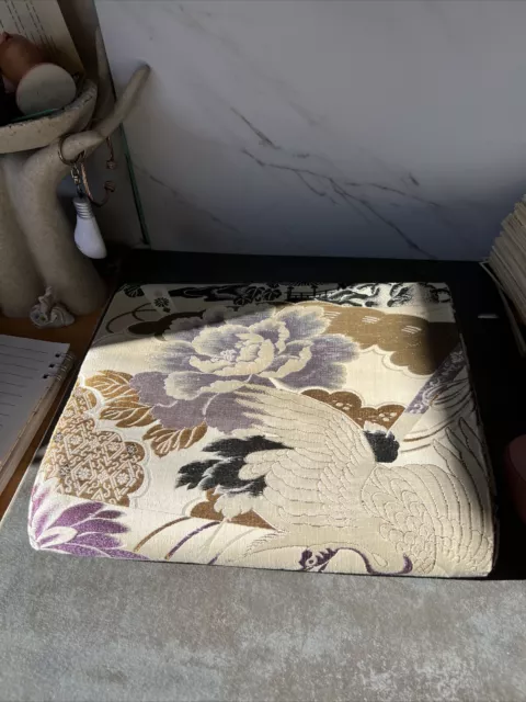 MARU OBI Japanese Kimono Embroidery bag zone round belt kimono Antique Classic