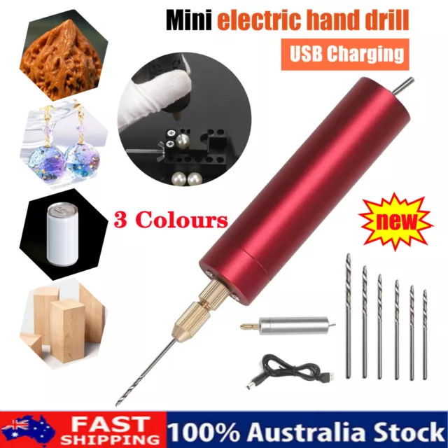 DIY Mini Micro Small Electric Aluminum Hand Drill DC 5V for Motor Set Tool Kit