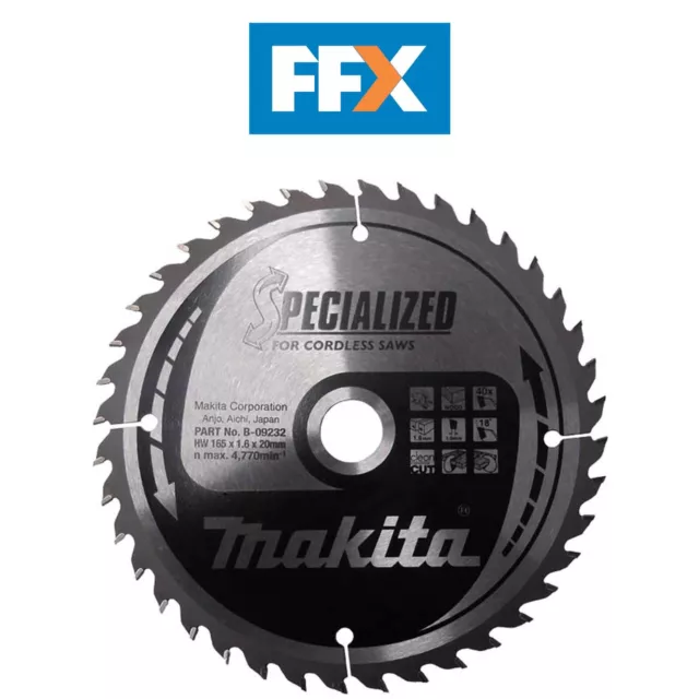 Makita tct circular saw sales blade 165 x 20mm 40t