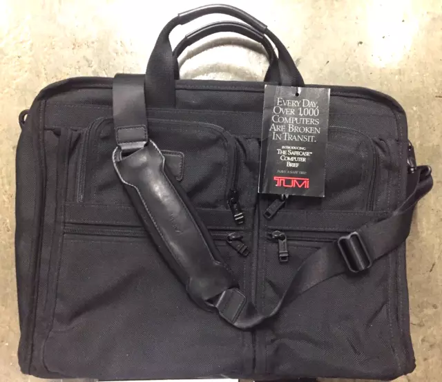 Tumi Alpha Safecase Computer Laptop Business Brief Messenger Bag - 2625D3 Black