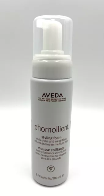 New! Aveda Phomollient Styling Foam Mousse Adds Volume & Shine~  200mL / 6.7 Oz