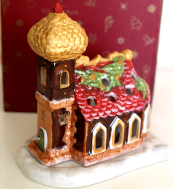 MINI CHRISTMAS VILLAGE chiesa Villeroy & Boch casa da tè Natale EUR 75