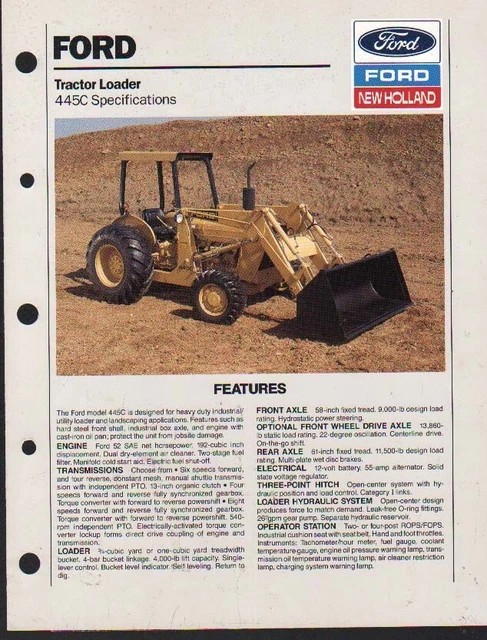 FORD &445C& INDUSTRIAL Tractor Loader Brochure Leaflet £6.50 - PicClick UK