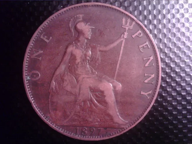 Great Britain One Penny    1897   Nice    Coin   Big Coin   Jun10