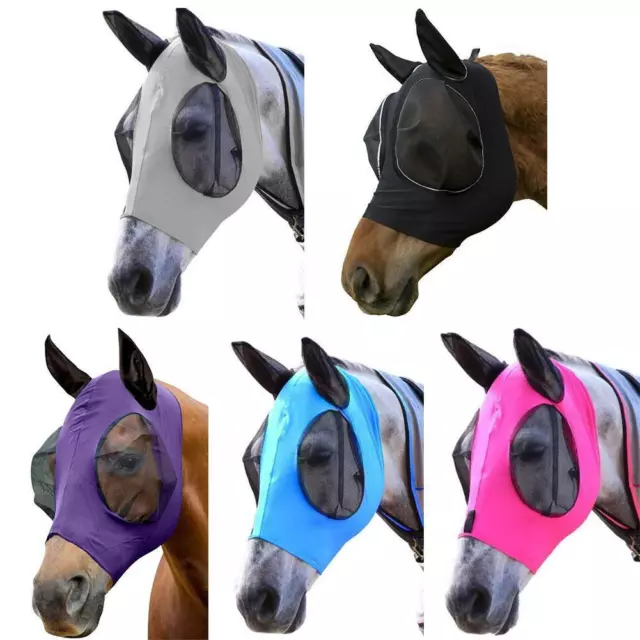 Shetland/Pferd/Cob/Pony Mesh-Fliegenmaske mit Ohren-UV-Schutz