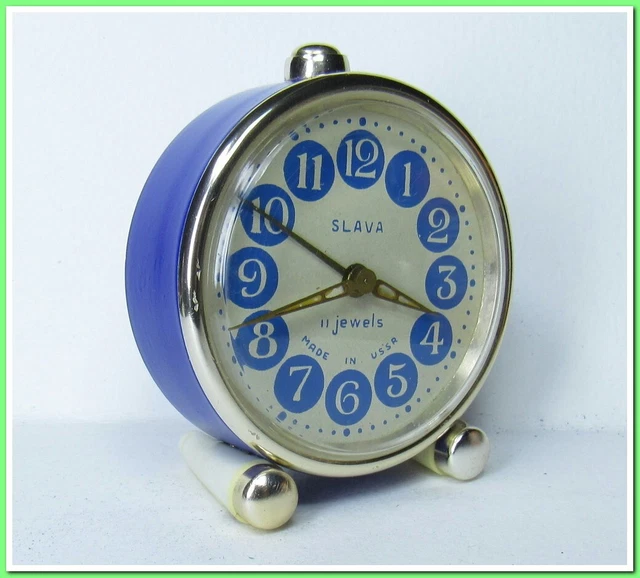 Ancien réveil SLAVA, mécanique, déco vintage année 1980, L'URSS #4123
