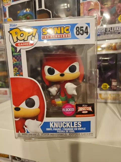 Funko Pop! Games Sonic The Hedgehog Knuckles Flocked Target Con 2022  Exclusive Figure #854 - GB