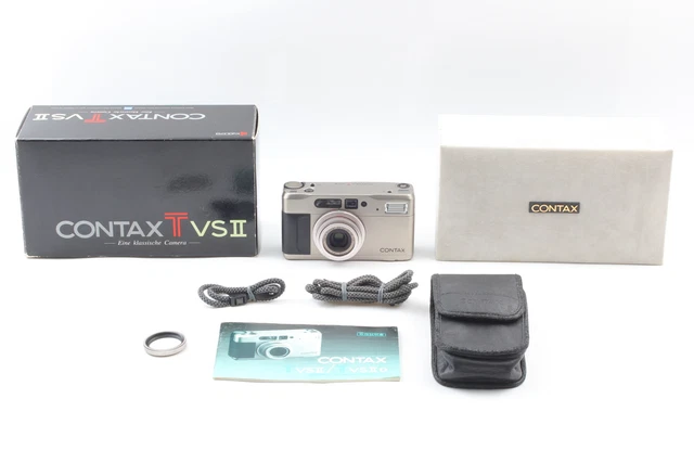 [Almost MINT Box] Contax TVS II Point & Shoot 35mm Film Camera Strap TVSII Japan