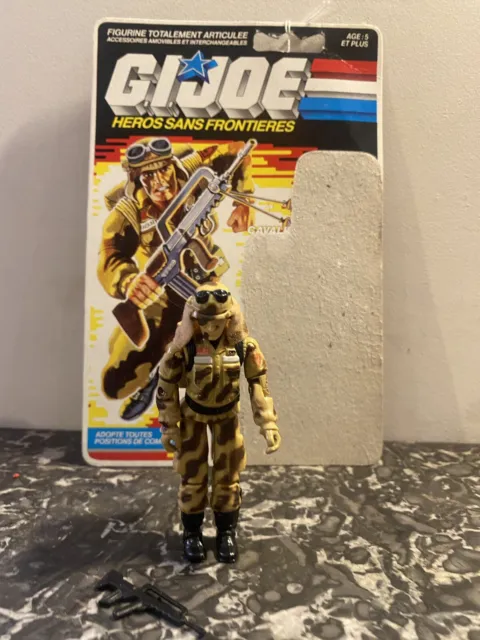 Rare Gi joe Dusty V1 Complet French Card !!! Hasbro Vintage