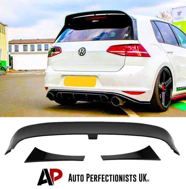 VW GOLF R GTD GTI Clubsport Style Rear Gloss Black Boot Spoiler Wing