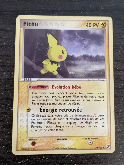 Pichu Rare - Pokémon 20/100 Ex Tempête De Sable Proche Du Neuf Fr