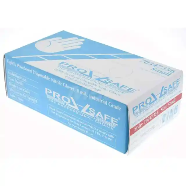50 Pack PRO-SAFE 31308LB240R3 Disposable Gloves, Size Small, 8 mil, Nitrile