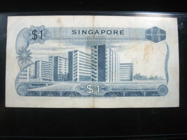 SINGAPORE $1 Dollar 1967 - 1972 P1 Orchid Flower Series Currency 3636# Money 2