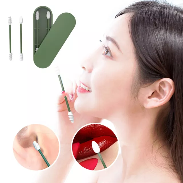 Reusable Cotton Swab Ear Cleaning Cosmetic Safety Silicone Cotton Buds St-wf