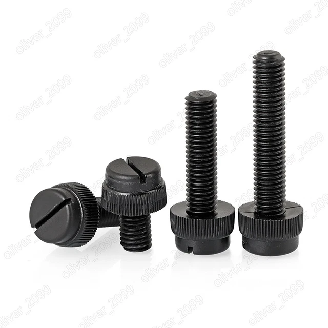 Viti a mano testa annoiate formaggio in plastica nylon nero M3 M4 M5 M6 M8