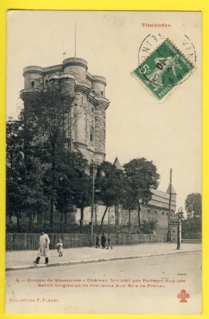 cpa VINCENNES en 1907 DONJON CHÂTEAU FORT Ancienne Résidence des ROIS de FRANCE