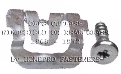Fits Cutlass 1968-72 Windshield Rear Glass Reveal Mldg Clips 20