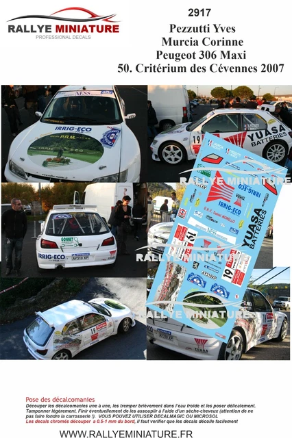 Décalcomanies 1/43 Pour Maquette BMW M3 - Philippe Pueyo Critérium Des Cévennes 2003